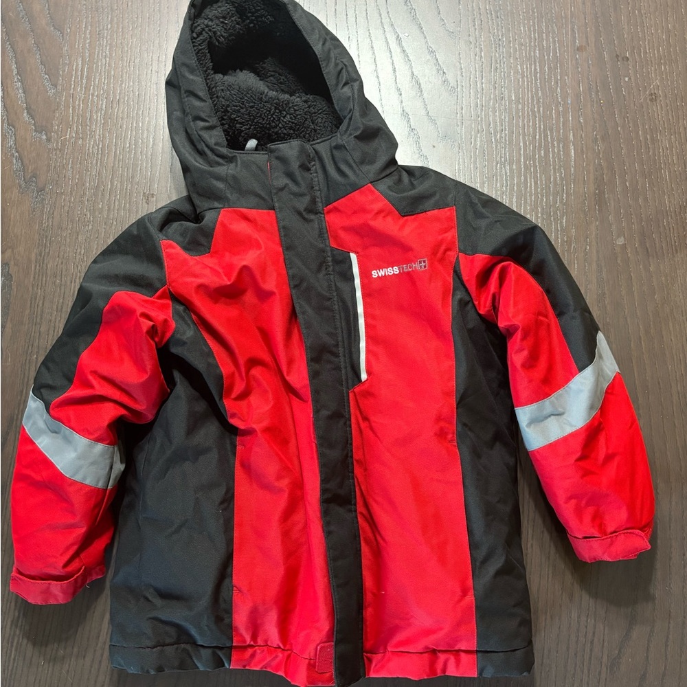 Swiss Tech Kids' size 4/5 Jacket in Red, Black, and Gray